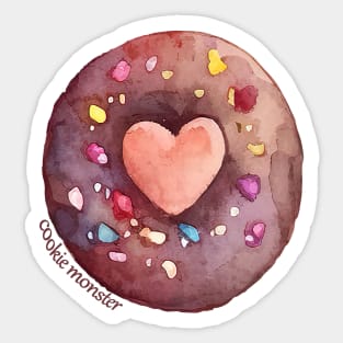 Cookie Monster's Rainbow Sprinkle Cookie Sticker